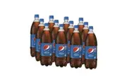 12pc Pepsi Cola Flavoured Soft Drink Sparkling Carbonated Soda Bottles 1.25L