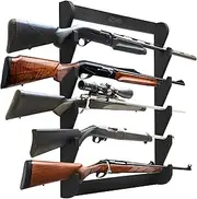 GoSports Outdoors Wall Mounted Firearm Display Rack - Holds 5 Rifles or Shotguns - Choose Your Style