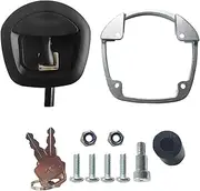 MAX COOL 1x Truck Toolbox Lock Black Recessed Folding T Lock Handle Trailer Toolbox Drop T Whale Tail Replacement Locks for Truck Camper Trailer