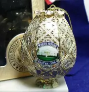 White House Easter Egg 2014 *NEW*, 24KT Gold Plated Filigree Lattice design NIB