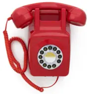 GPO Retro GPO746WRED 746 Wall Mount Push Button Telephone - Red [New ] Red