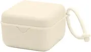 BIBS Pacifier Box with Strap. Soother Holder and Steriliser case. 100% BPA Free Food-Grade Material. Made in Denmark. Ivory