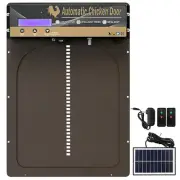 Automatic Chicken Coop Door Solar Powered, LED Display Chicken Door with Time...