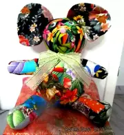 MARIANNE of MAUI KEEPSAKE QUILTED LAAARRRGE MOUSE HAND STITCHED PATCHWORK