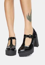 [Altercore] Lizzy Patent Mary Jane Heels