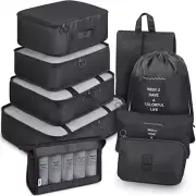 Packing Cubes, 9 Set Packing Cubes with Shoe Bag & Electronics Bag - Luggage