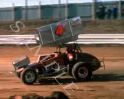 KENNY JACOBS #4J GRIFFITH TRUCKING SPRINT CAR ON TRACK 8X10 GLOSSY PHOTO #4D