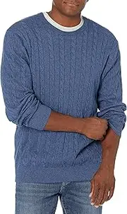 [Amazon Essentials] Men's Crewneck Cable Cotton Sweater