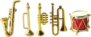 Mini Saxophone Model Miniature Instrument Mini Trumpet Decor Adornment