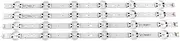 BGBLKLGPPN LED Backlight Strip 12 Lamp Compatible with LG 49" V17 ART3 TV 49LV340C JB3B1591A02499 49UV340C 49UJ6565 6916L-2862A 6916L-2863A LC490DGG TV Light Strip