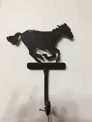 Rustic Western Cowboy Theme Running Horse Kitchen Wall Hook Key Coat Hanger