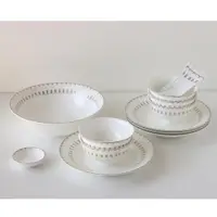 在飛比找ETMall東森購物網優惠-Just Home羽藏骨瓷16件碗盤餐具組-附禮盒(5人份餐
