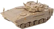 Hellery 1:72 Armored Tank Model Building Model Tracked Crawler Chariot Miniature for Table Scene Tabletop Decor Children Kids Keepsake, Brown