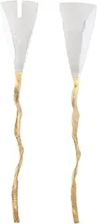 [Karma] Brass Salad Servers Set of 2, Elegant Serving Utensils, Branch