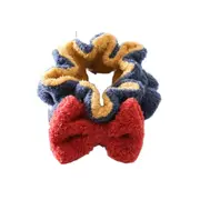 2PCS Big Bow Bathroom Hair Towel Elastic Hairband Two Color Soft Hair Accessories Coral Microfiber Face Wash Headband for Women