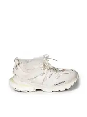 White Faux Fur Lined Track Trainers