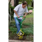 Digging Fork Steel Garden Cultivating Tool Patented Ergonomic Design 43 in. NEW