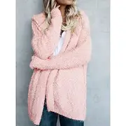 Women's Hoodie Jacket Comfortable Breathable Zipper Pocket Casual Plain Vacation Street Casual Daily Wear Open Front Long Hooded Regular Fit Long Sleeve Outerw