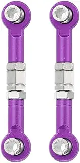 uxcell 2 Pcs Steering Servo Turnbuckle Rod RC Aluminum Alloy Linkages for HSP 1/10 94123 On-Road RC Car (Purple, 38mm)
