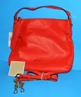New Michael Kors Red Orange Weston Mandarin Tassel Leather Crossbody Purse Bag