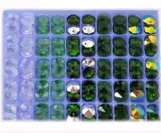14mm crystal suncatcher octagon beads, green octagons 1hole, art craft supplies