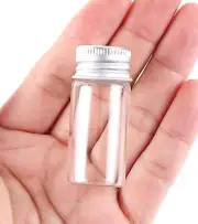 1 Glass Bottle Clear Jar Cylinder Potion Apothecary 1 Vial 2" 10ml Wishing