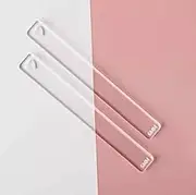 Clay Thickness Guide Rail Ruler Set, 2 Pieces, Transparent DIY Making Tools (Transparent, 6mm)