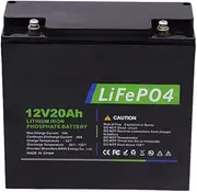 HJGHY 12V Lithium Battery 20Ah Rechargeable LiFePO4 Lithium Iron Phosphate Battery 2000+ Deep Cycle with BMS Protection for Home Storage/Emergency Lighting/Scooter Motor