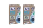2x White Magic Microfibre Dust Polish Surface Cabinet Eco Cloth Towel Wipe Scrub