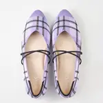 INOOKNIT | 壞女孩平底鞋 紫格紋 | BAD GIRL FLATS PURPLE PLAID