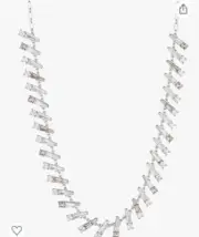 NWT Carolee Silver Tone Blushing Brides All around Collar Necklace 16” X538