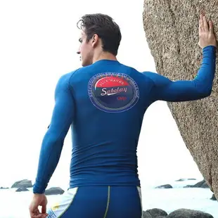 潛水衣長袖套裝水母衣-舒適透氣衝浪速乾潛水服男泳衣3款73mf11【獨家進口】【米蘭精品】