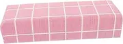 Comfortable Manicure Hand Rest Cushion Stylish Plaid Design Ergonomic Arm Support Pillow for Nail Art Reduces Wrist Fatigue Easy to Clean Surface for Professional Use