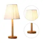 HG LED Table Lamp For Bedroom Solid Wood Base Dimmable Simple Bedside Nightstand