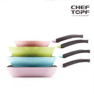 韓國Chef Topf La Rose玫瑰薔薇系列26公分不沾平底鍋-藍