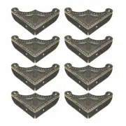 Metal Desk Corner Protectors Table Edge Cover Guard 39x39x9mm Bronze Tone 8pcs