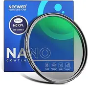 NEEWER 49mm Polarizer Filter, 24 Layer Multi Resistant Nano Coated MC CPL Circular Polarizing Filter with HD Optical Glass/Ultra Slim for Camera Lens, Reduce Reflection/Enhance Contrast/Reduce Glare