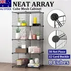 8 Cube Metal Wire Storage Shelves Cabinet Disply Toy Book Shelf Unit Rack Black