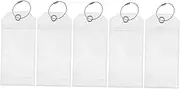 [CAXUSD] Waterproof Luggage Tags Suitcase Bag Tag Millennium Id Card Sleeves for Travel Lanyard Pouch Badge Holder