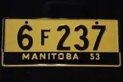 Vintage General Mills Wheaties 1953 Mini Manitoba License in Good Condition!