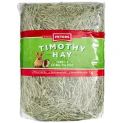Peters Timothy Premium Grass Hay Rabbit Guinea Pig & Small Animal Food 1kg