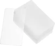 Angoily 50pcs Blank PVC Hang Tags Plastic Labels for Retail Jewelry and Exhibitions Versatile and Portable Tags for Easy Labeling and Organization