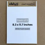 VibhutiCrafts White Sunboard/Foam board Sheets - 1/8" (3mm) Acid-Free for Cra...