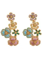 Kate Spade New York Fleurette Gold-plated Drop Earrings - Multicoloured ONE SIZE