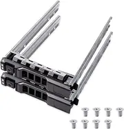 2.5" inch G176J 0G176J G281D KG7NR SAS SATA Hard Drive HDD Tray Caddy Compatible for Dell PowerEdge T440 T640 R330 R430 T430 R630 T630 R730 R830 R930 R320 R420 Server and More - Hot-Swap Tray (2-PACK)