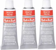 M00227x3-FS MOREZMORE Fresh Amaco Rub 'n Buff PEWTER 3 Pack Wax Metallic Finish
