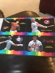 1992 Topps Magazine UNCUT BASEBALL CARD SHEET W/ DEION SANDERS LARKIN GONZALEZ R