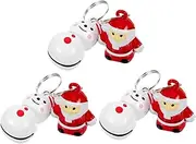 FUTUREORYY 6pcs Decorative Dog Collar Bells Lightweight Hanging Bells for Cats and Dogs DIY Keychain and Home Accessories Festive Christmas Pet Sturdy Material