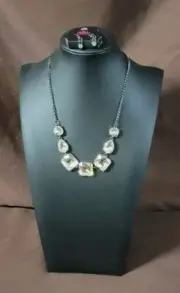 Paparazzi Unfiltered Confidence Black Necklace And Earrings