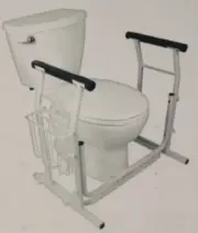 Stand Alone Toilet Rail Universal Fit Support Frame Adjustable VIVE